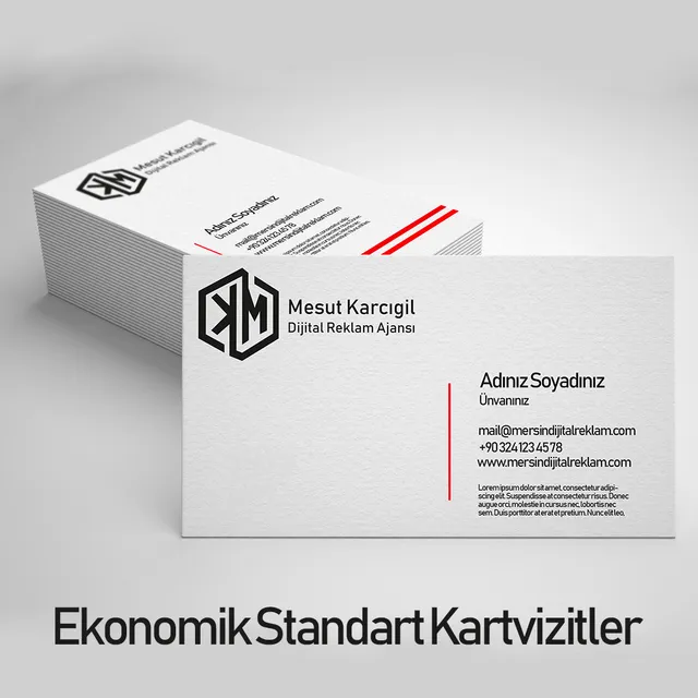 Ekonomik Kartvizit baskı örneği