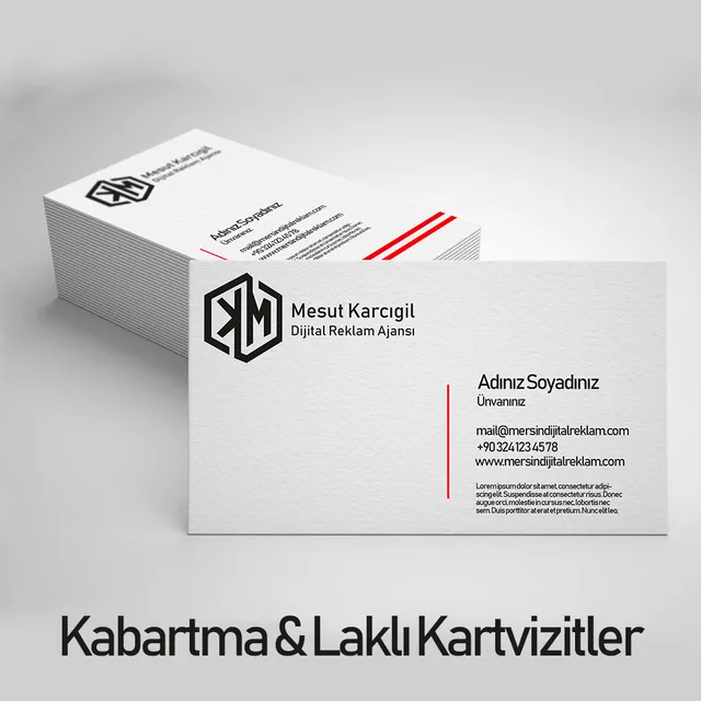 Kabartmalı Kartvizit baskı örneği